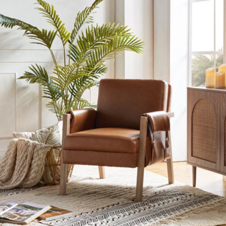 Arhiana Faux Leather Armchair
