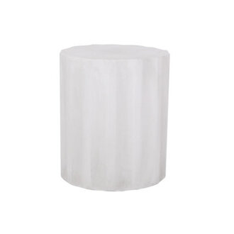Coda Round Concrete Outdoor Side Table  155 in W 155 in D