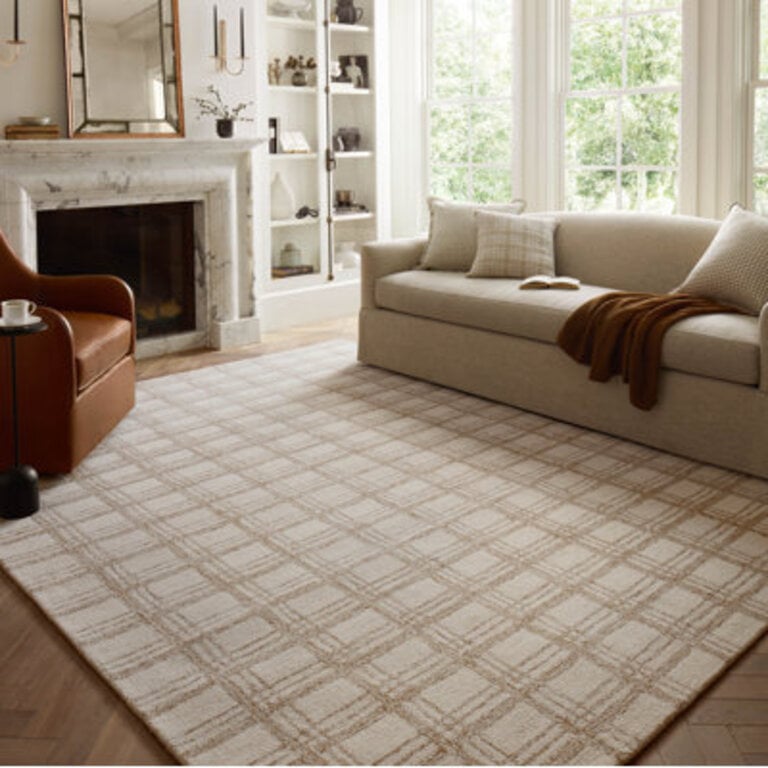 Chris Loves Julia x Loloi Polly Cream  Sand Area Rug
