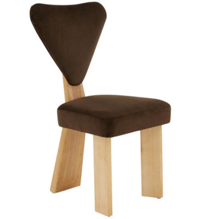 Perci 189 H Velvet Upholstered Ash Side Chair