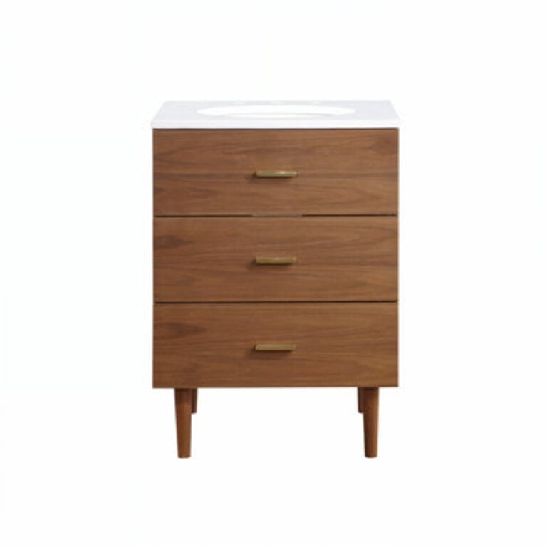 Dondi 24 Single Bathroom Vanity with Quartz Top