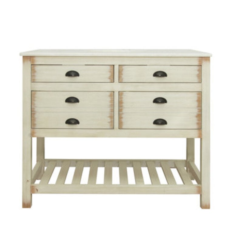 42 Single Bathroom Vanity with Cultured Marble Top