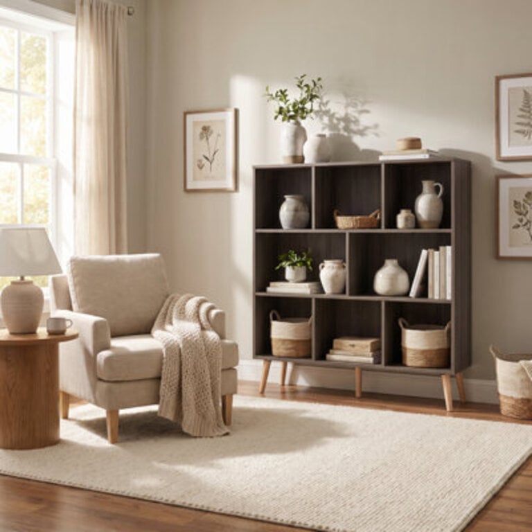 Jaen Solid and Manufactured Wood Cube Bookcase