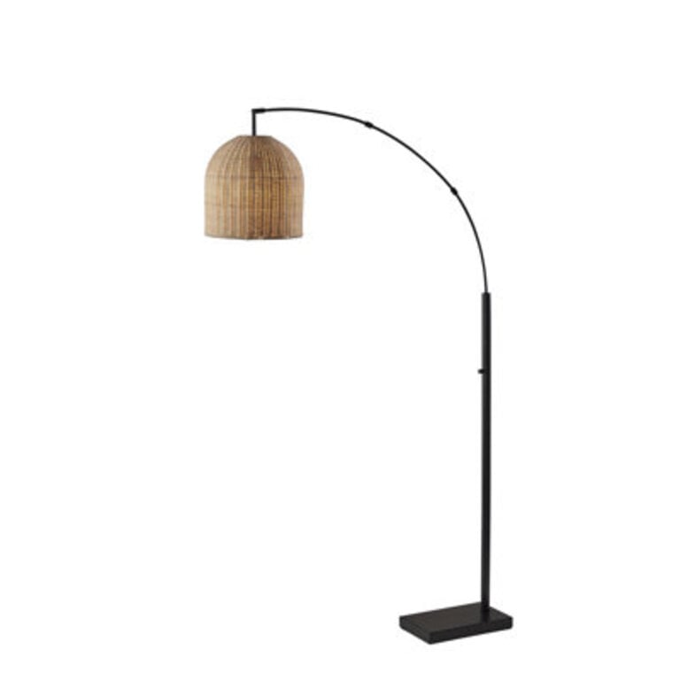 Zac 80 Dark Bronze Arched Floor Lamp