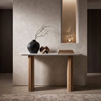 Carmela 47 Marble Top Console Table