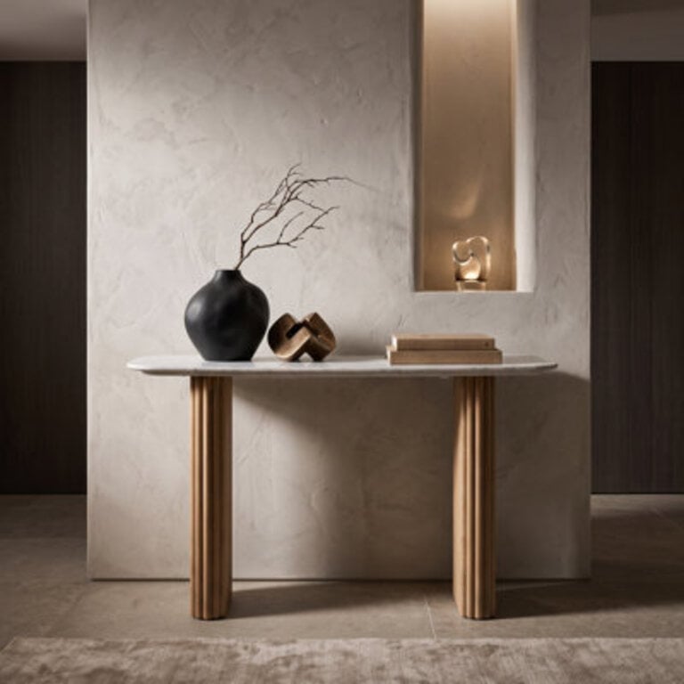 Carmela 47 Marble Top Console Table