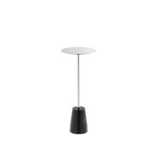 Maisel Metal and Marble Pedestal End Table