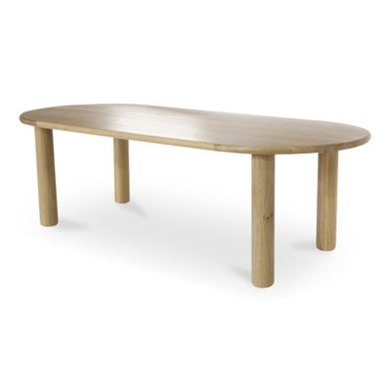 Tully Oak Oval Solid Wood Base Dining Table