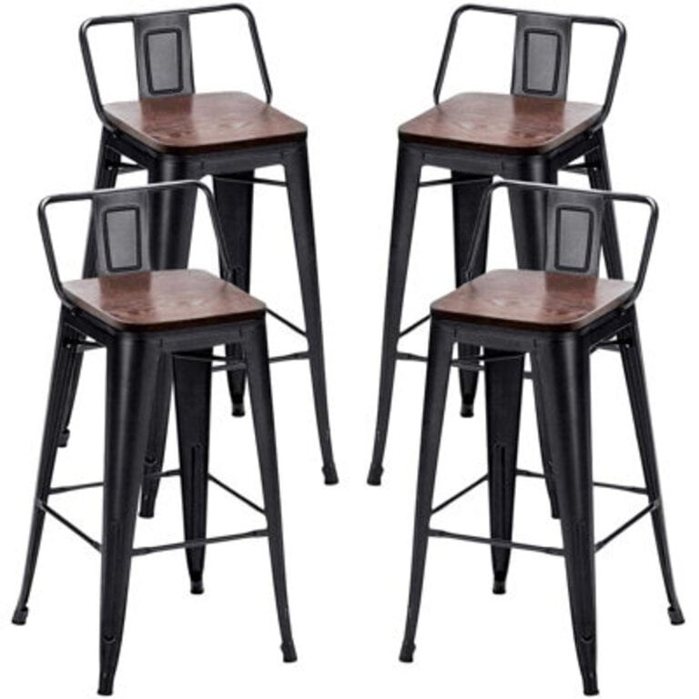 Saleh Counter Stool with Metal Frame