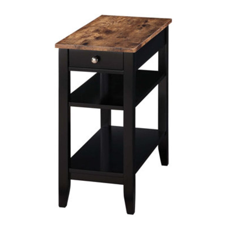 Carbin End Table with Drawer and Shelves
