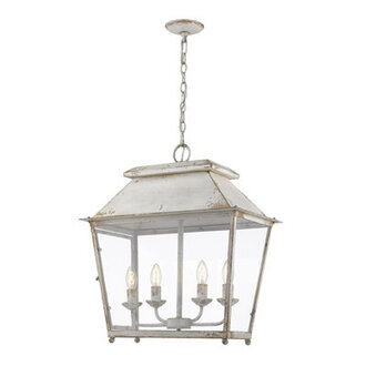 Aimee-Grace 2125 W 4-Light Steel Lantern Geometric Chandelier