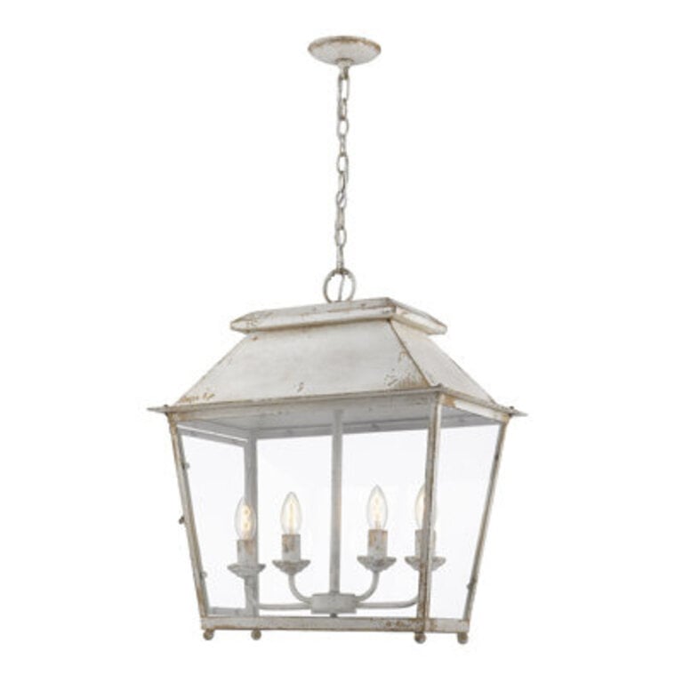 Aimee-Grace 2125 W 4-Light Steel Lantern Geometric Chandelier