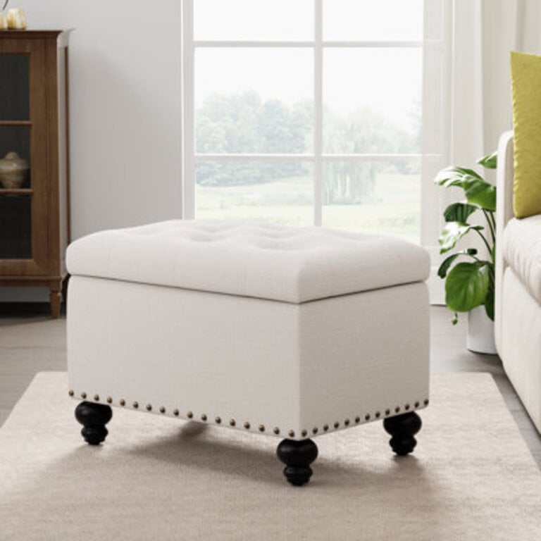 Dhiren 236 W Rectangle Upholstered Storage Ottoman