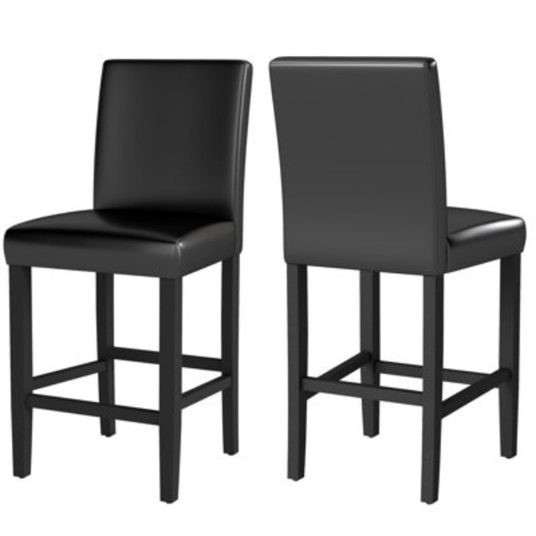 Sauhal Upholstered Counter Stool with Solid Wood Frame