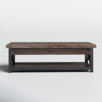 Reinhold Solid Wood Top Single Coffee Table