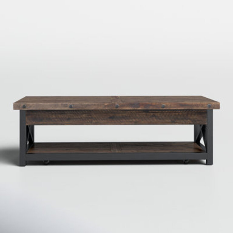 Reinhold Solid Wood Top Single Coffee Table