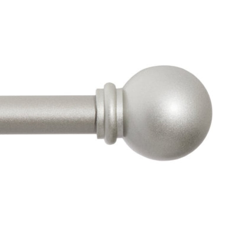 Ball End Single Curtain Rod 28-48 or 48-86 Adjustable Length 58 Dia Steel - Basics by Wayfair
