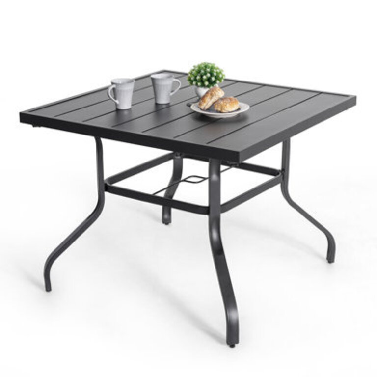 Ashyr Square Iron Outdoor Dining Table Yes
