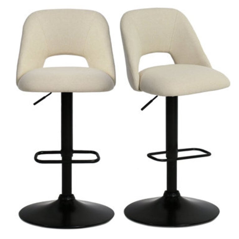 Bridgette Swivel Upholstered Adjustable Height Counter Stool