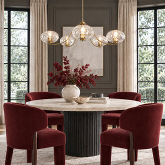 Mourine 5 - Light Dimmable Large 415 Wide Sputnik Modern Linear Chandelier