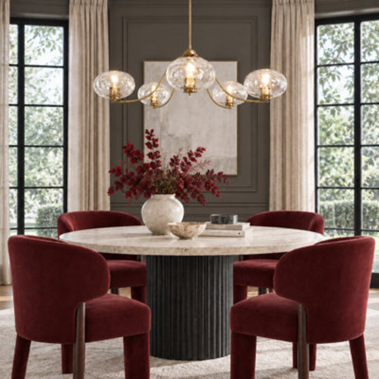 Mourine 5 - Light Dimmable Large 415 Wide Sputnik Modern Linear Chandelier