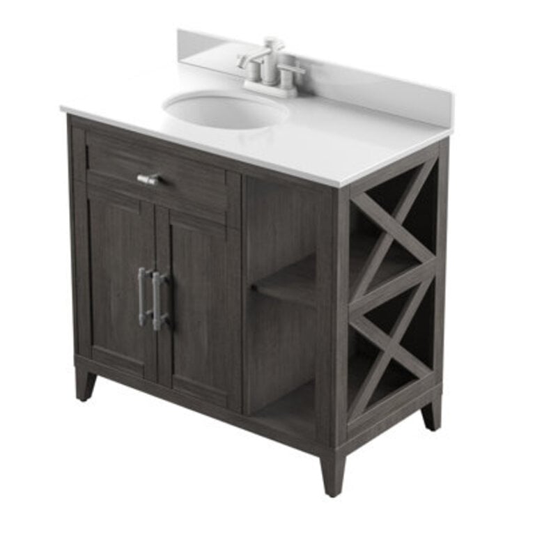 Albans 37 Single Bathroom Vanity with Vitreous China Top
