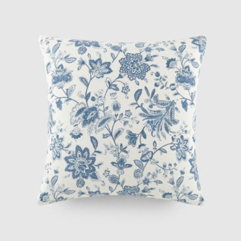 Rodanthe 20 W Square Cotton Floral Throw Pillow with Insert