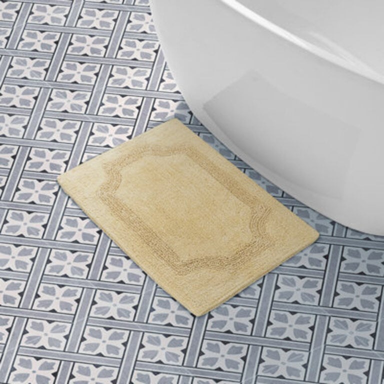 Laura Ashley Tablet Reversible Cotton Bath Rug