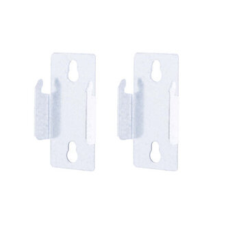 Mounting Bracket Set for Basic Double Curtain Rod Silver Steel - Basics by Wayfair