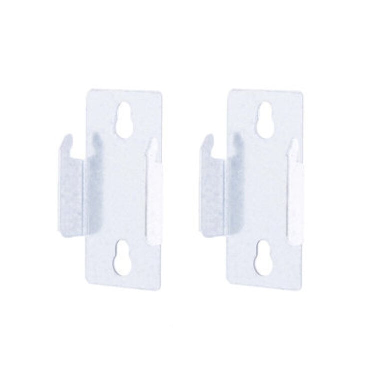 Mounting Bracket Set for Basic Double Curtain Rod Silver Steel - Basics by Wayfair