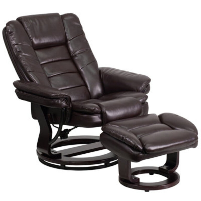 Shebeen Faux Leather Swivel Recliner