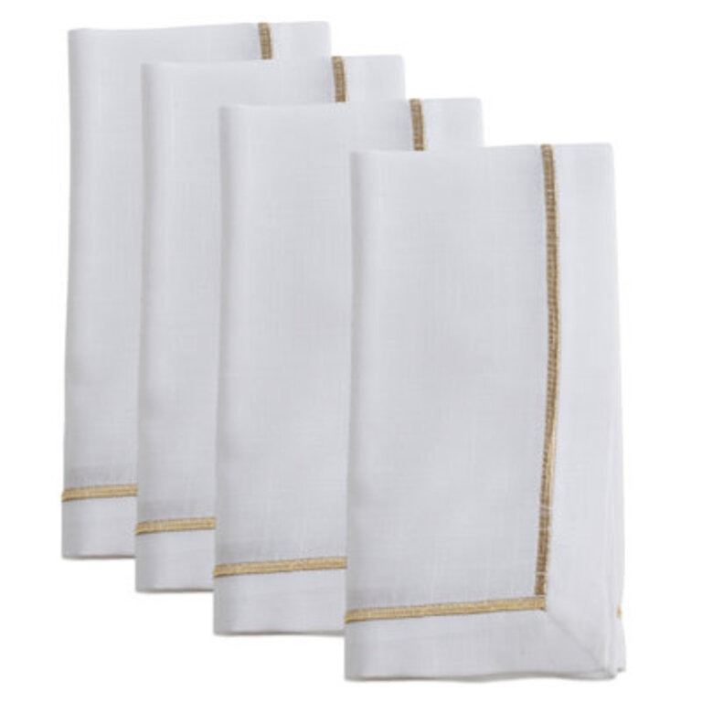 Set of 4 Odelle Embroidered Line Napkin