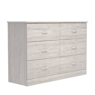 Allyannah 47 W 6-Drawer Double Dresser with Interlocking Drawers