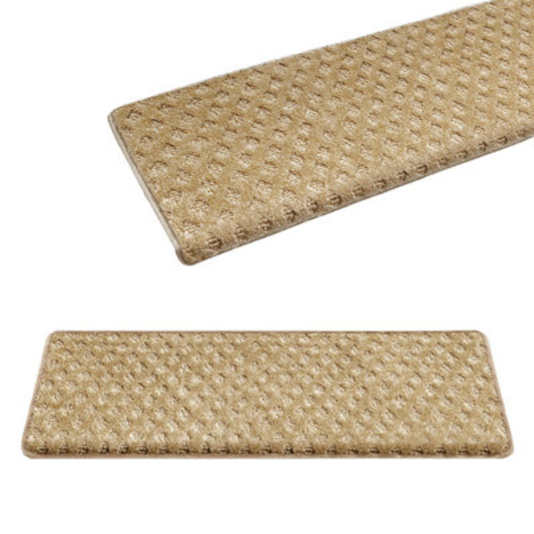 Rease Diamond Pattern Bullnosed Stair Treads 14pc With Landing Mat 1pc Set