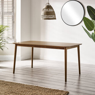 Drea Solid Wood 4 or 6 Seater Dining Table - Traditional Rustic Farmhouse Kitchen Style
