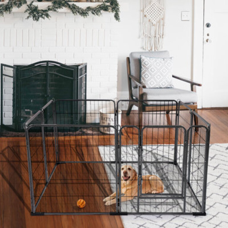 392 H Panel Metal Exercise Pen With Door