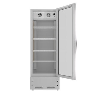 KICHKING 217 Commercial Beverage Refrigerator and Cooler 8 Cuft Display Fridge with Glass Door