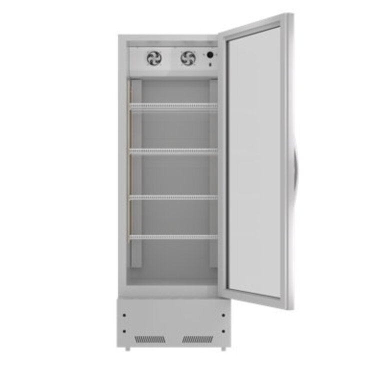 KICHKING 217 Commercial Beverage Refrigerator and Cooler 8 Cuft Display Fridge with Glass Door