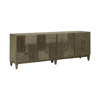 Rosenfeld 82 W Solid and Manufactured Wood TV Stand with Adjustable Shelves