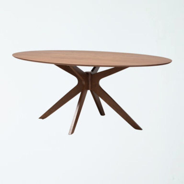 Daved Oval with Solid Wood Base Dining Table
