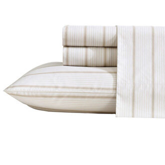Nautica Breathable Deep Pocket Cotton Percale Printed Sheet Set