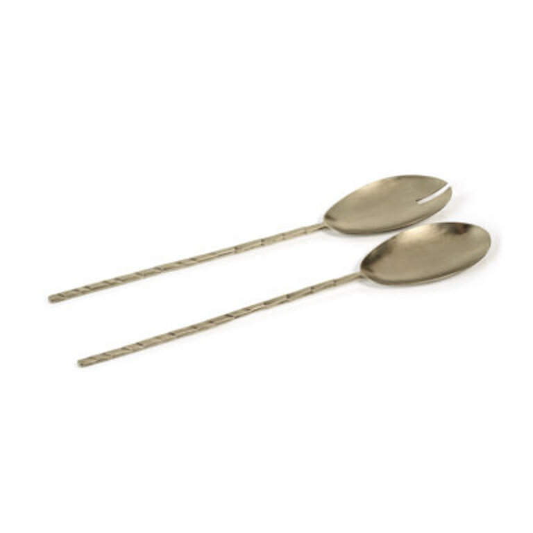 2-Piece Twisted Hammered Metal Server Set