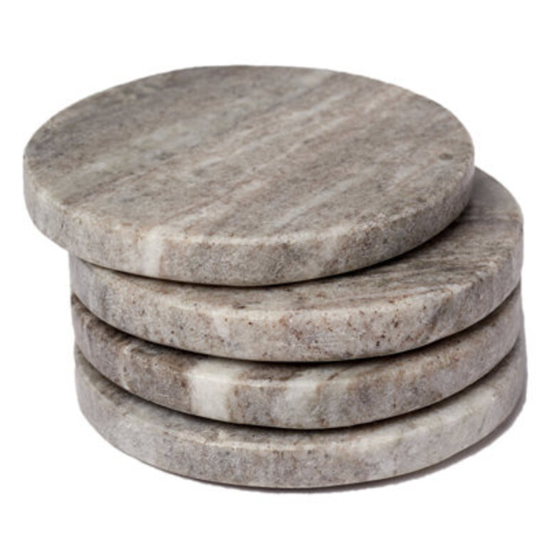 Marble Round 4 Piece Coaster Set
