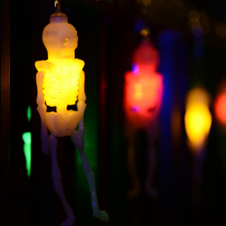 156 Halloween Skeleton Skull String Lights Battery Operated Decorations for Indoor Outdoor