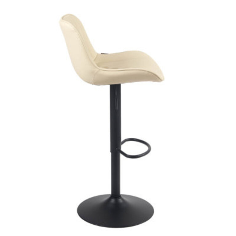 Zager Faux Leather Swivel Adjustable Height Bar Stool