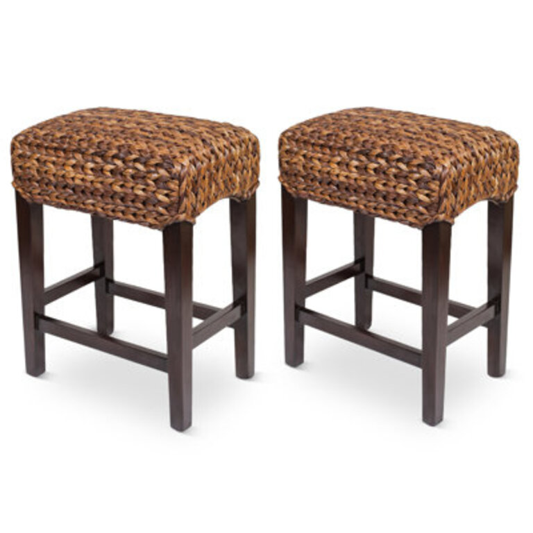 Catarina Upholstered Counter Stool with Solid Wood Frame