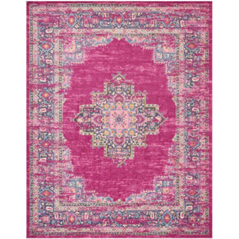 Abbate Oriental Fuchsia Pink Area Rug