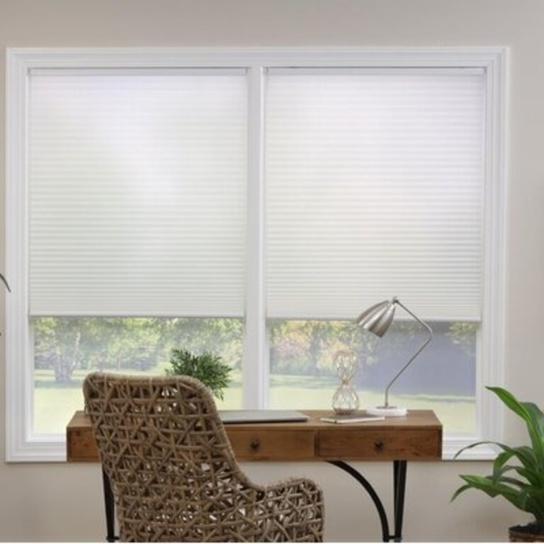 Semi-Sheer Cellular Shade Finish: White, Blind Size: 72"W x 48"L