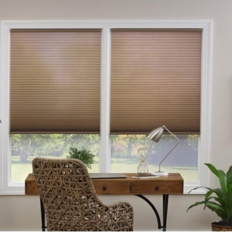 Semi-Sheer Cellular Shade Finish: Latte, Blind Size: 47.5"W x 48"L