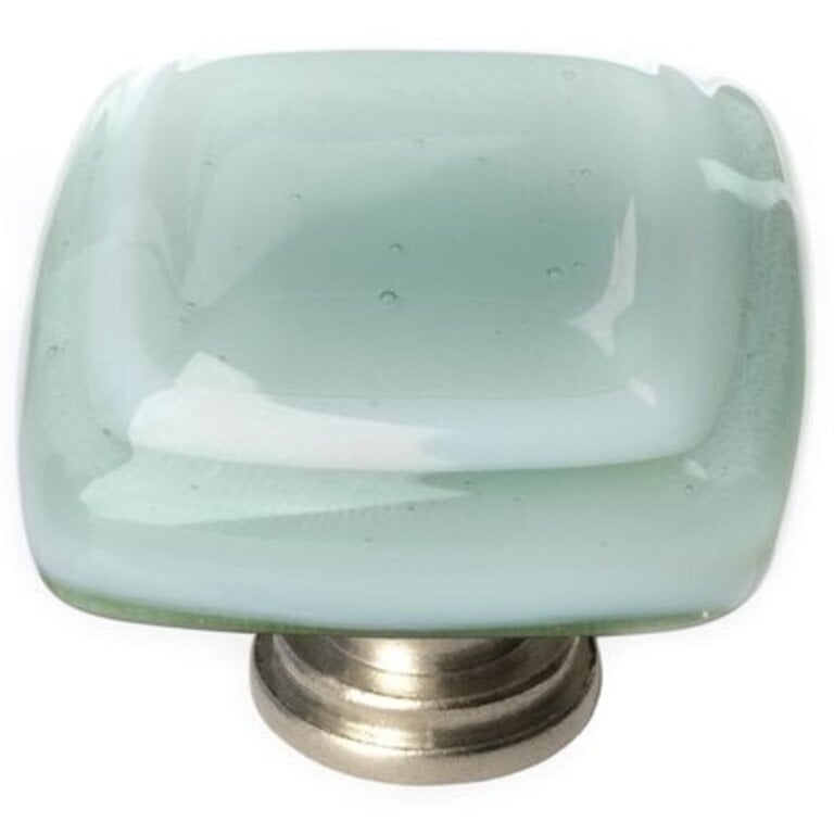 Stratum 1 1/4" Length Square Knob Knob Color: Spruce Green , Hardware Finish: Satin Nickel